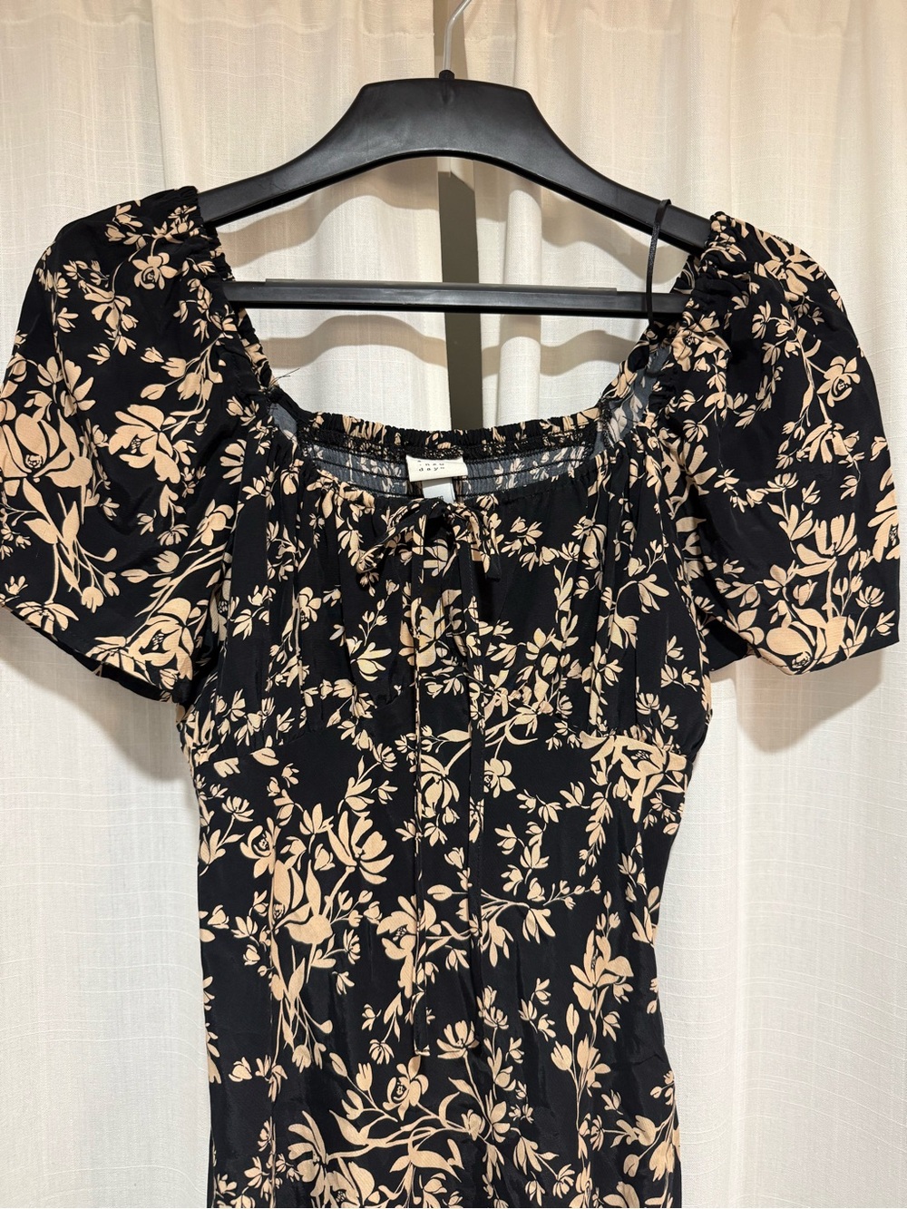 a new day Black Floral Maxi Dress with Beige Print - Picture 4 of 5